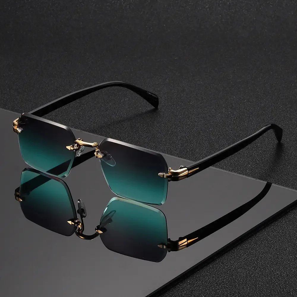 Street Fashion Definition - Men's metal gradual change fashion glasses