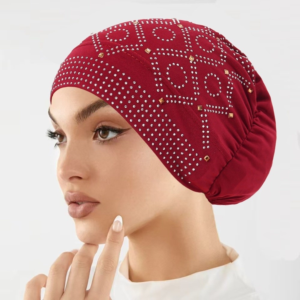 Street Fashion Hats - Comfortable Encrusted Diamonds Women's Headscarf Hat