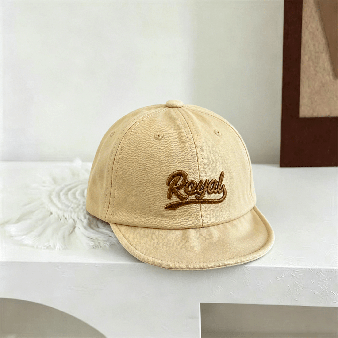 Street Fashion Hats - Children's Royal retro lettering embroidered soft-brimmed