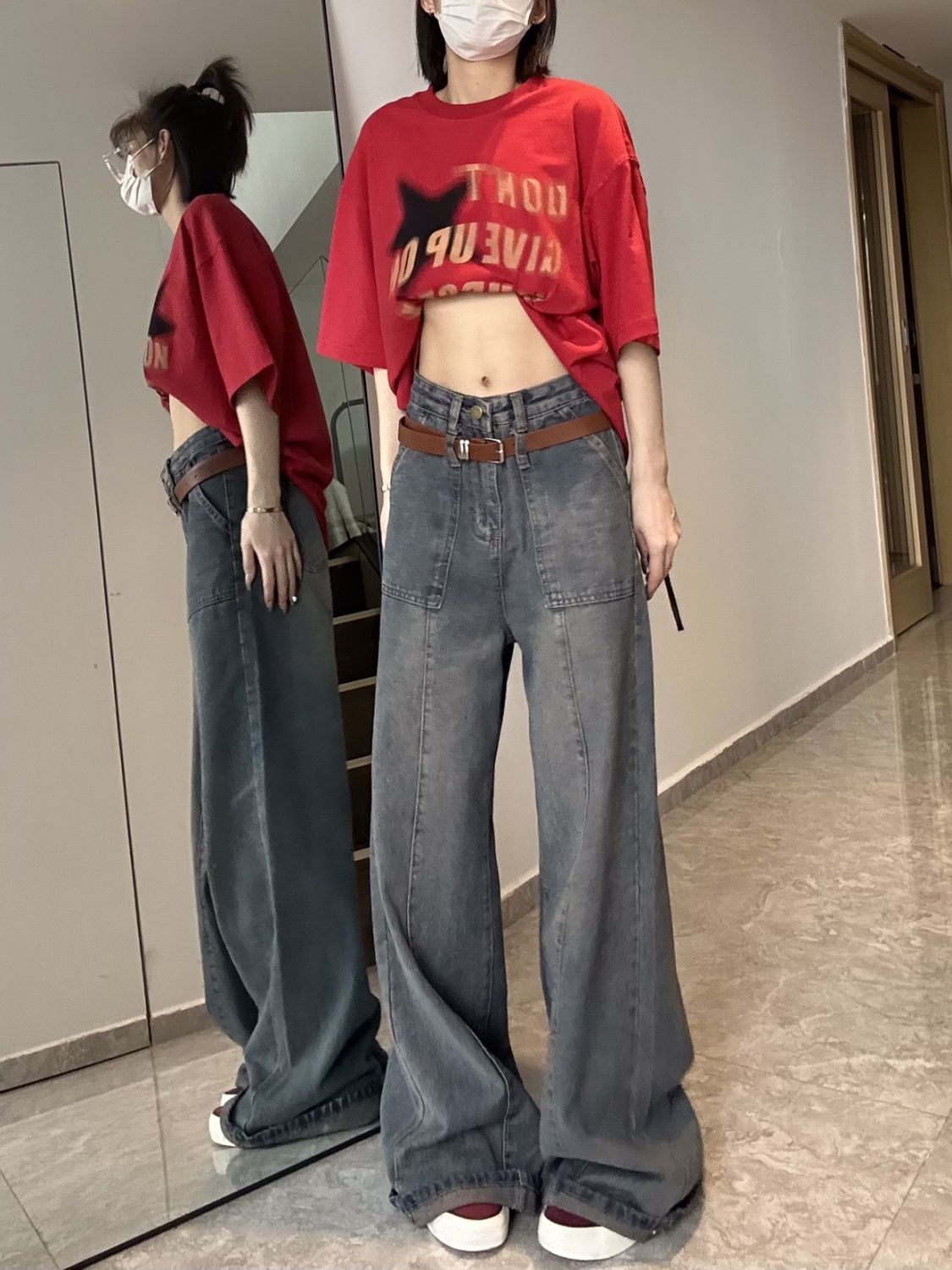 Japanese Street Fashion Female - Jeans Woman Denim Trousers Kawaii Cute