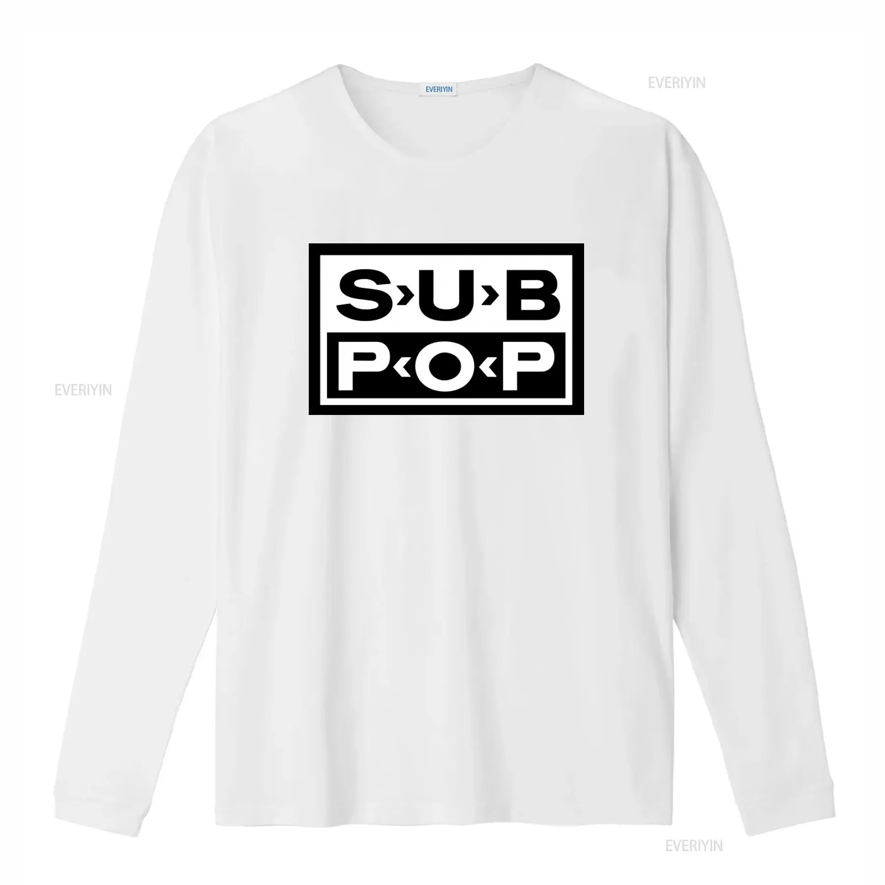 Sub Pop Logo T Shirt Black wit - Street Fashion Mood avis et prix