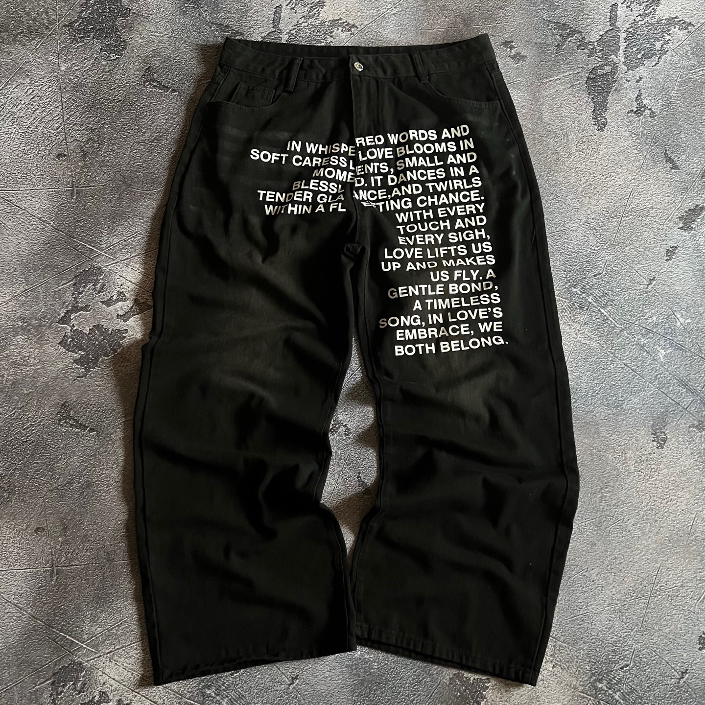 American Pattern Letter Jeans  - Street Fashion Hip Hop avis et prix