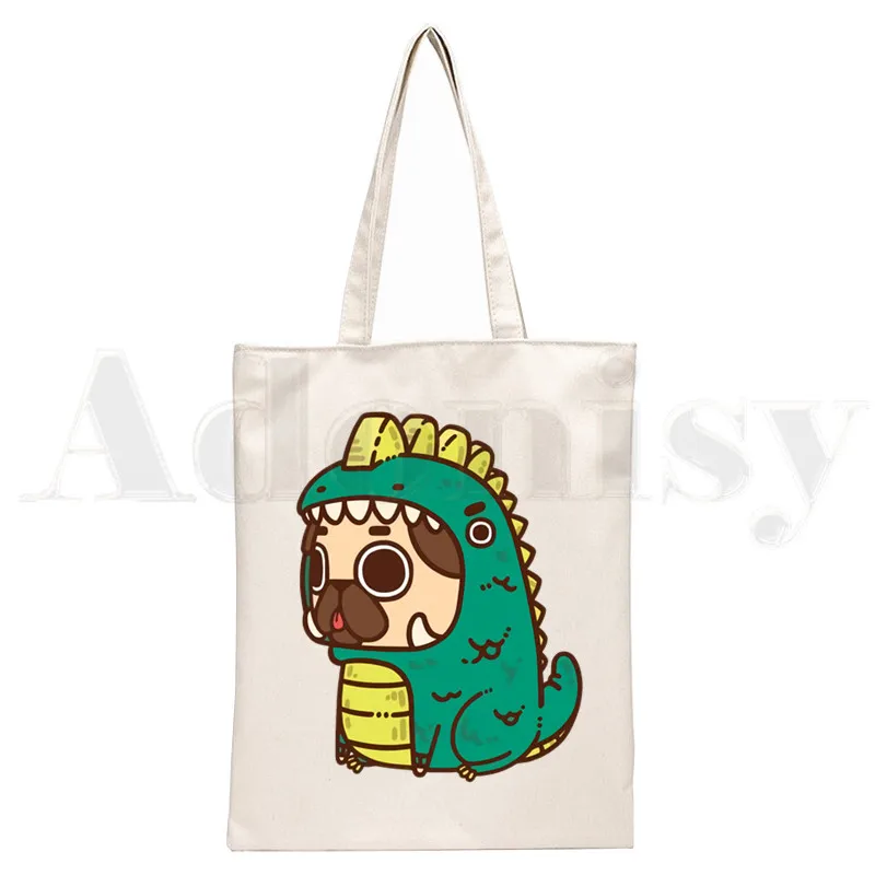 Dog Pet Pug Life Cartoon Print - Tote Bag Canvas Print avis et prix