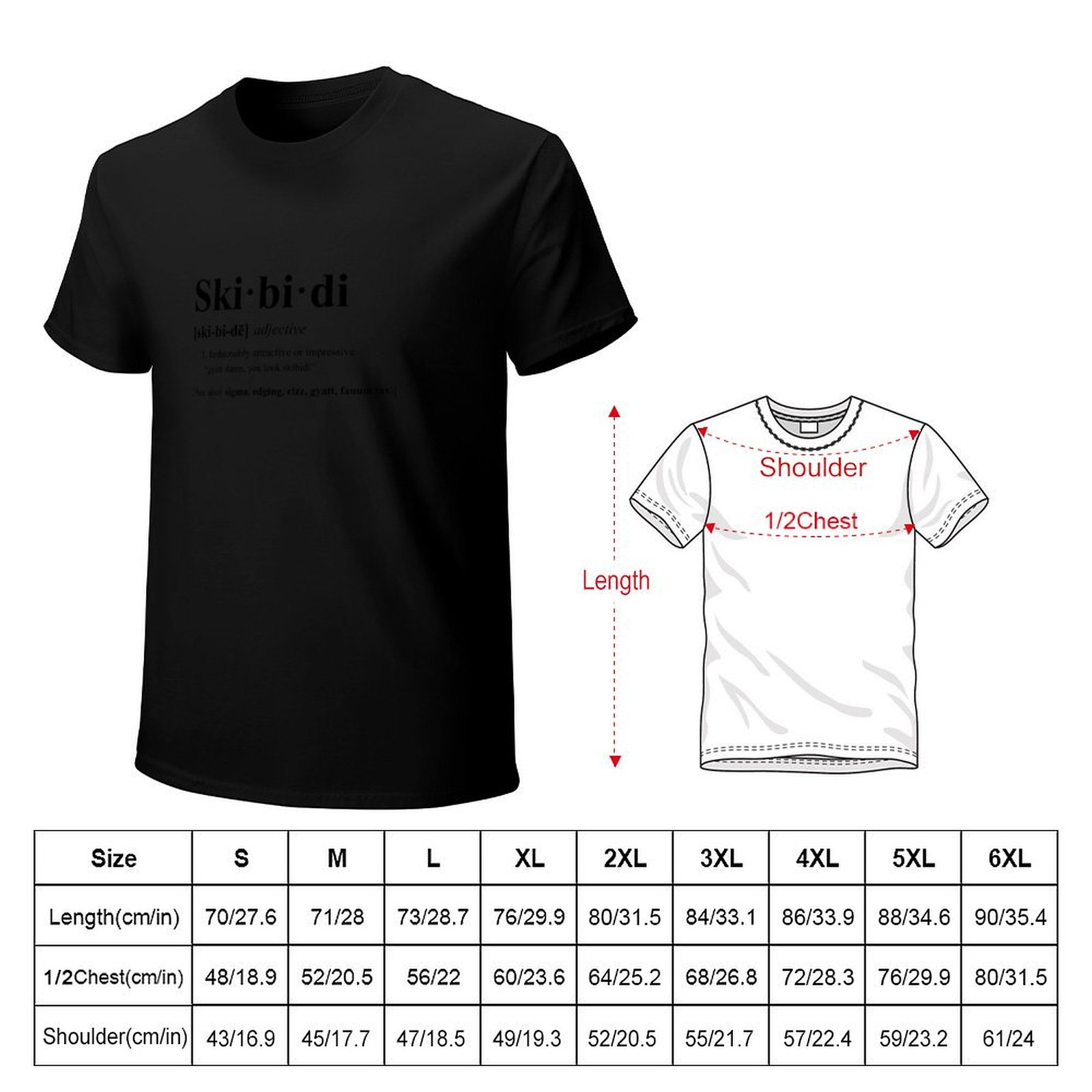 Skibidi Definition T-Shirt Str - Street Fashion Definition avis et prix