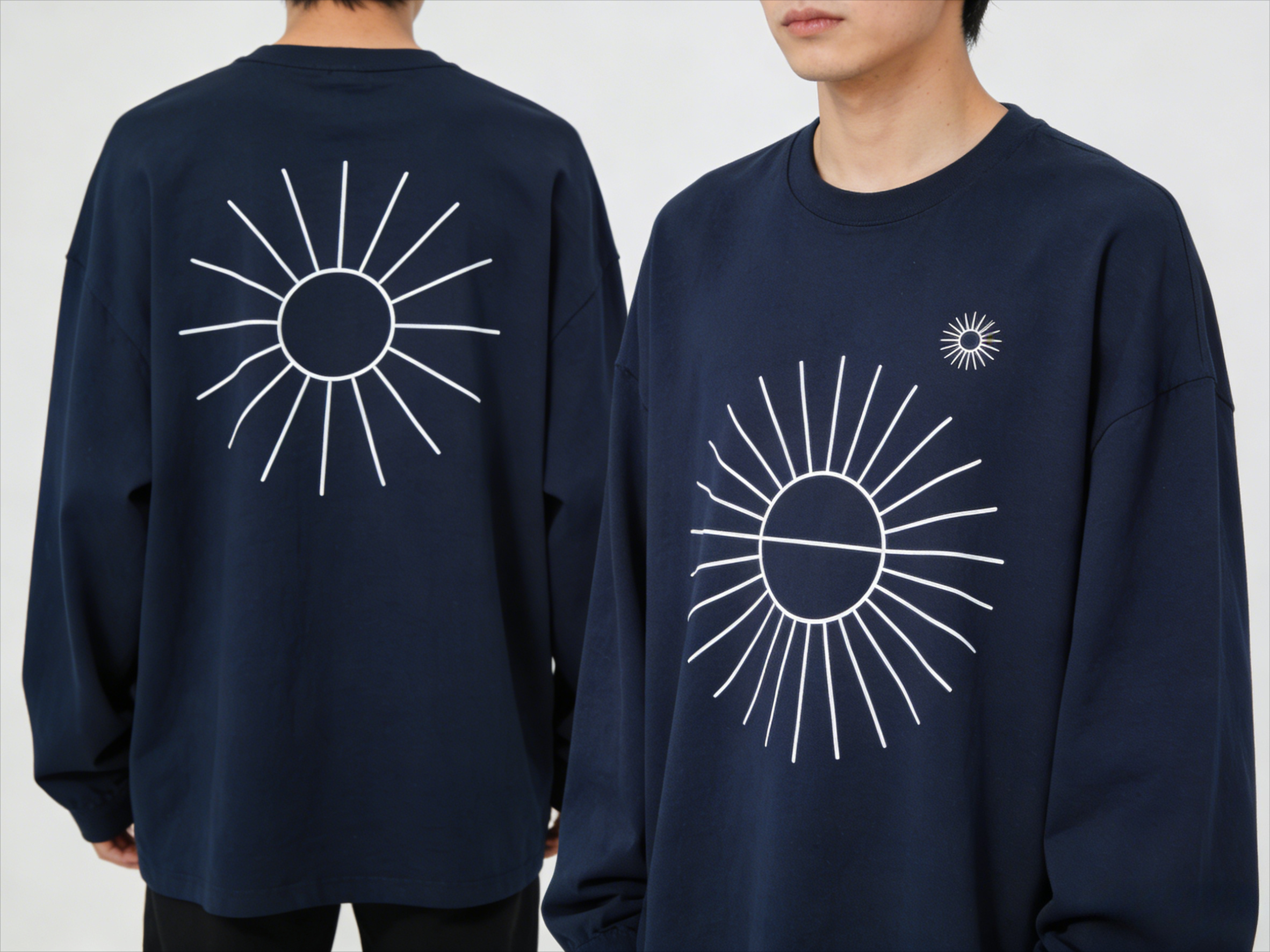Men's Oversized Long Sleeve T- - Longline Tee Oversized avis et prix