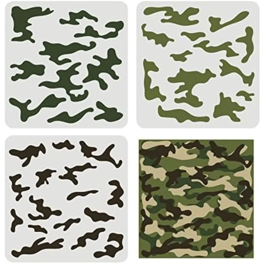 3 pcs Camo Stencil Kit 11.8x11 - Camo Pattern Set avis et prix