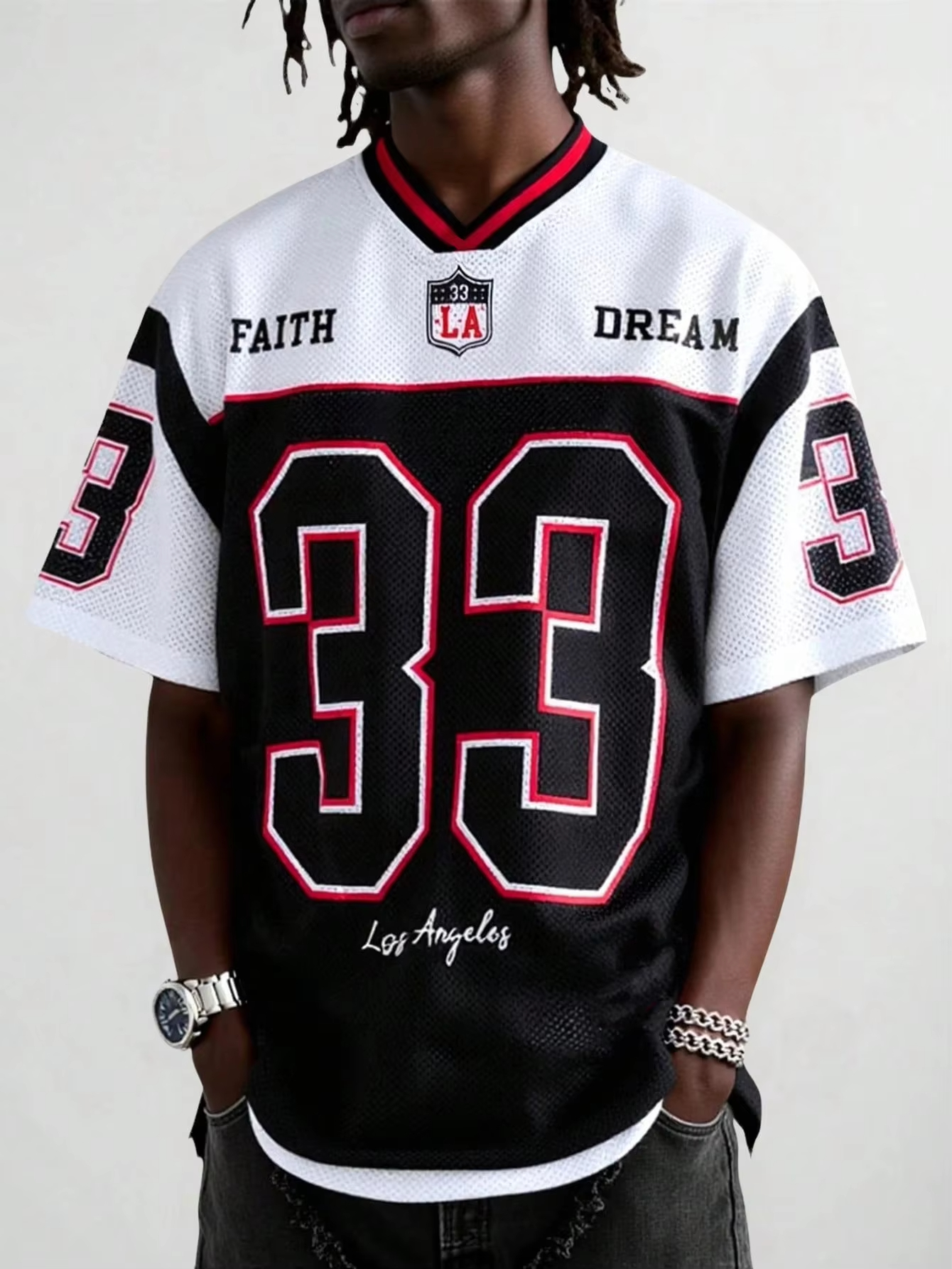 2026 Jersey Men T-Shirt Wide V - Street Fashion Los Angeles avis et prix