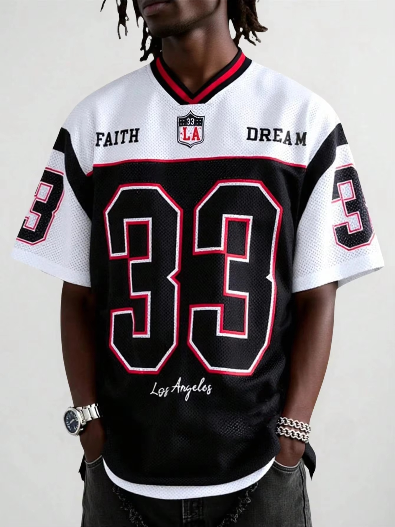 2026 Jersey Men T-Shirt Wide V - Street Fashion Los Angeles avis et prix