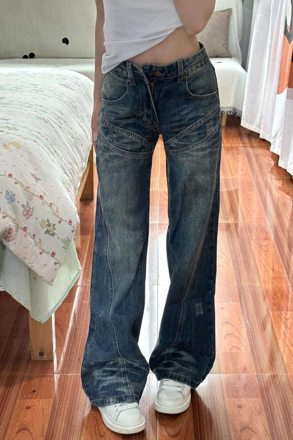 Girls Jeans Japanese Vintage C - Japanese Street Fashion Female avis et prix