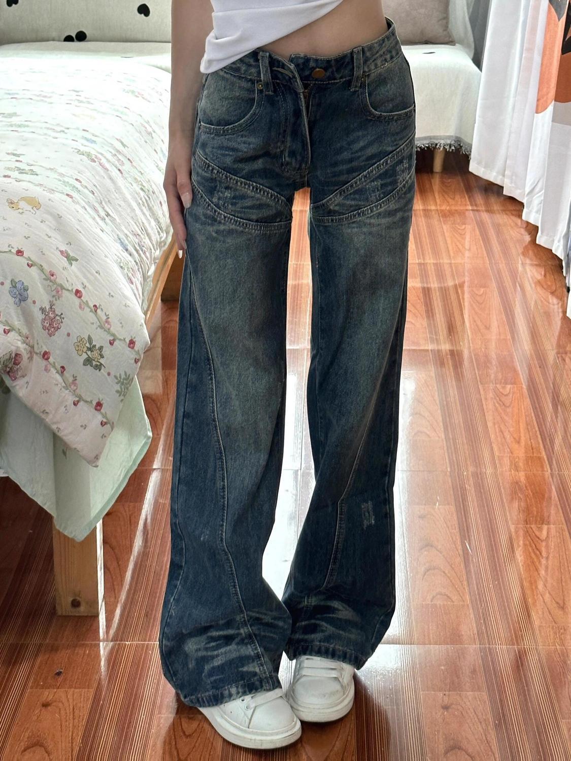 Girls Jeans Japanese Vintage C - Japanese Street Fashion Female avis et prix