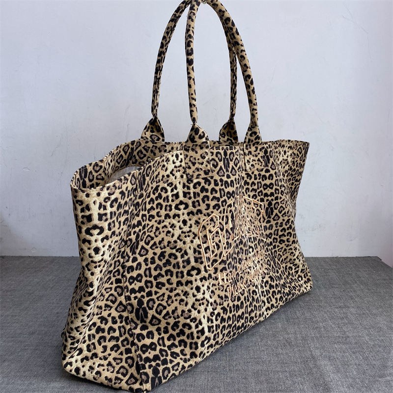 Unisex Leopard Print Embroider - Tote Bag Canvas Print avis et prix