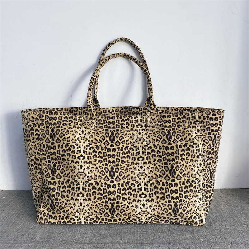 Unisex Leopard Print Embroider - Tote Bag Canvas Print avis et prix