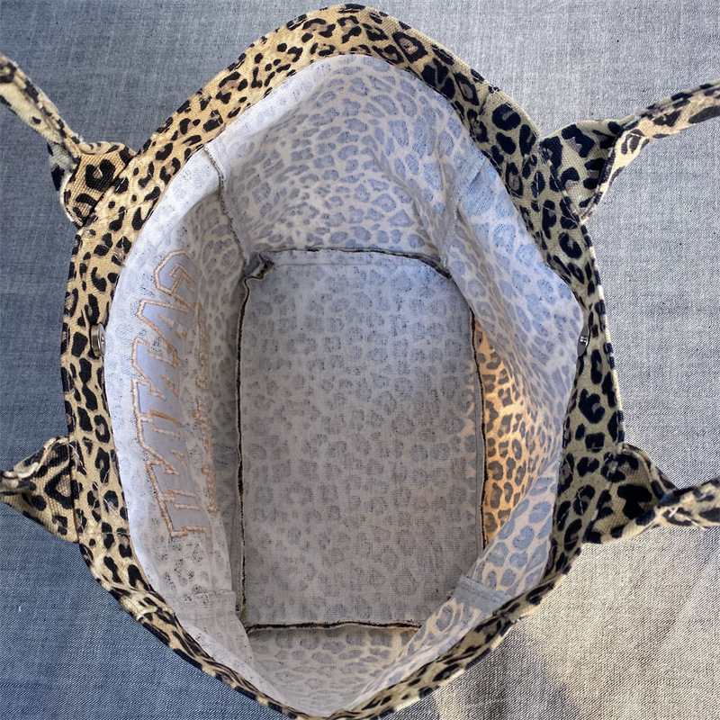 Unisex Leopard Print Embroider - Tote Bag Canvas Print avis et prix