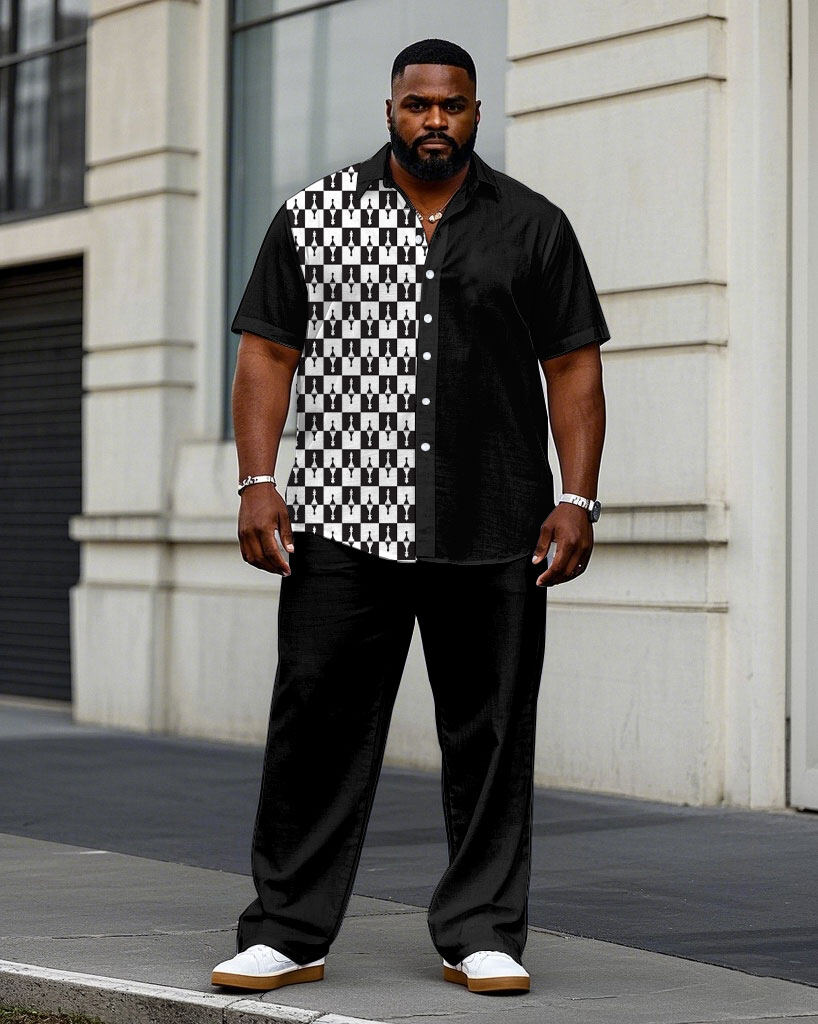 S-9XL Plus Size Men's Geometri - Camo Pattern Set avis et prix