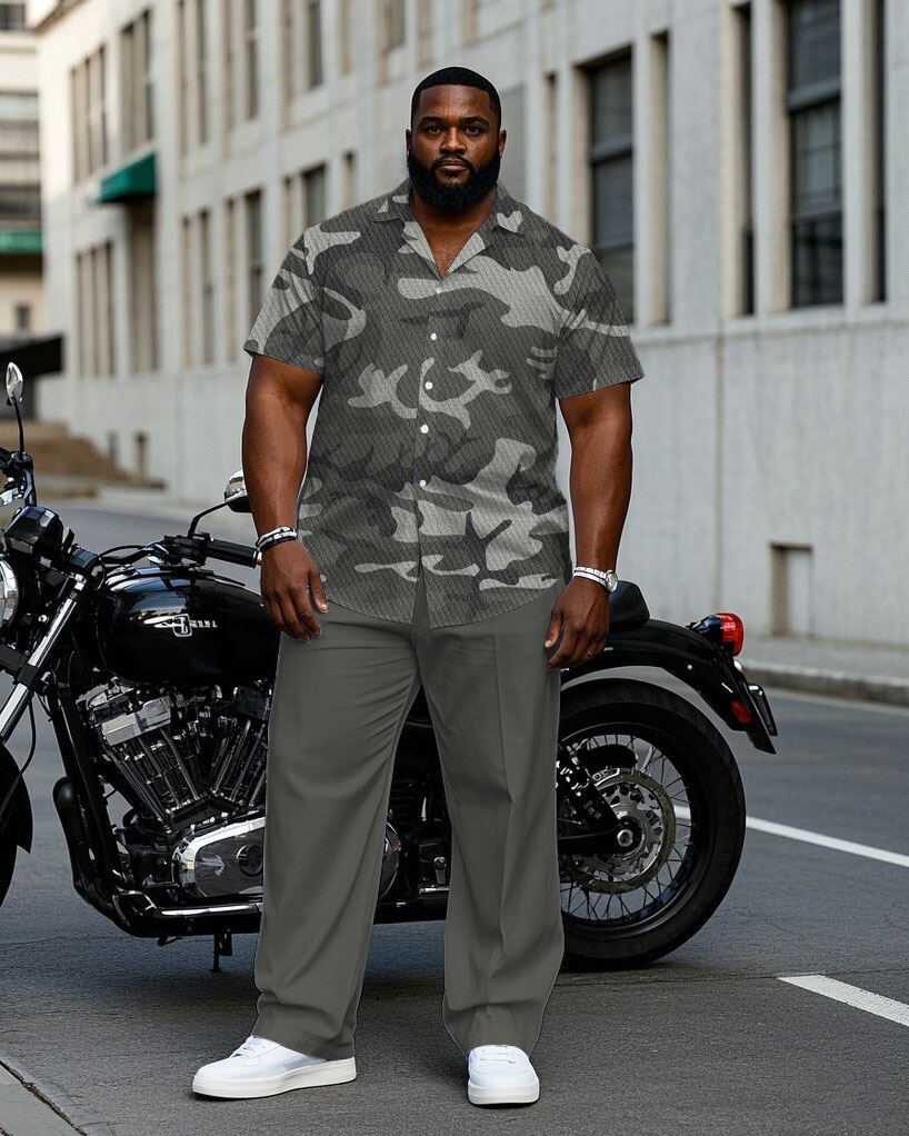 S-9XL Plus Size Men's Geometri - Camo Pattern Set avis et prix