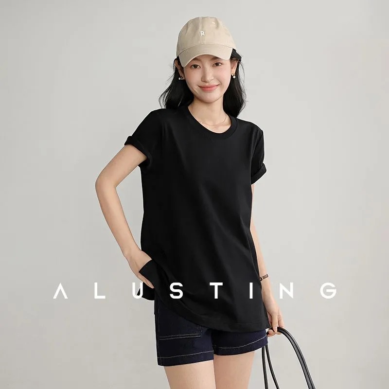 Summer Women's T Shirt Crew Ne - Longline Tee Oversized avis et prix