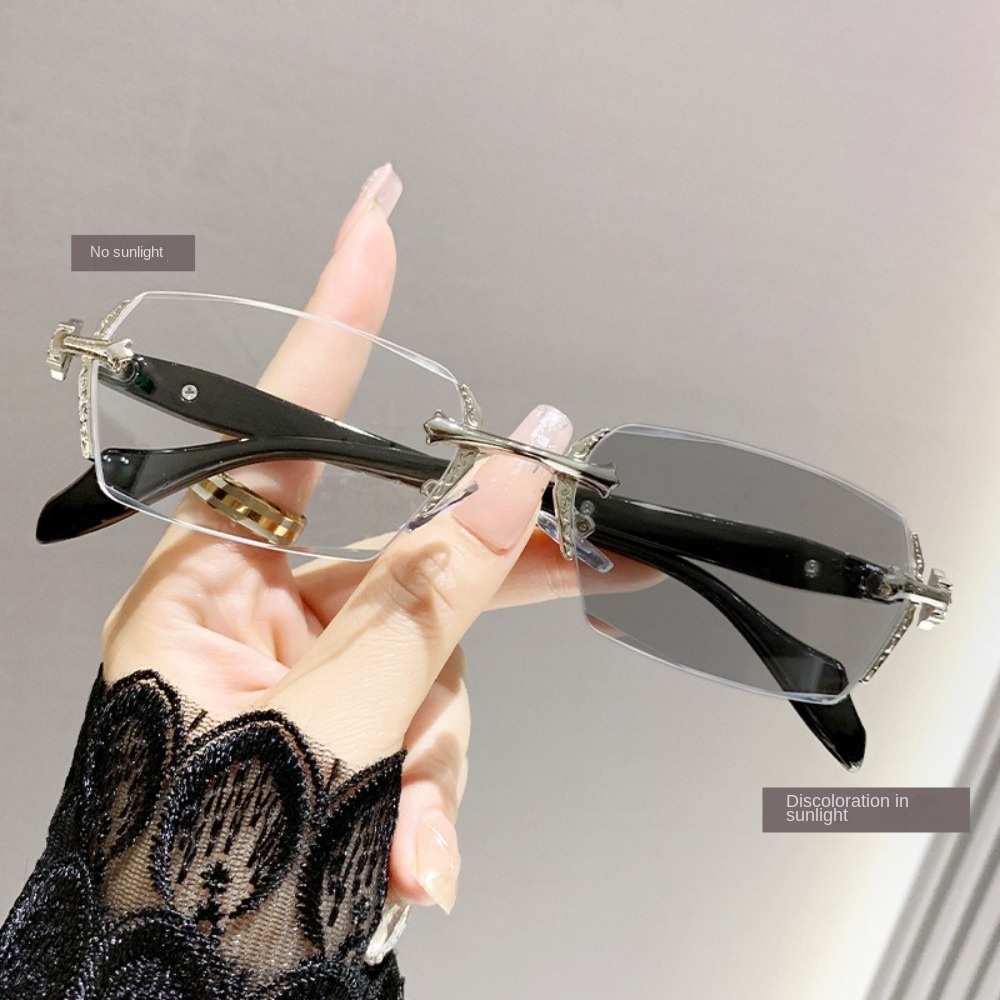 Luxury Rimless Gold & Black Ey - Street Fashion Logo avis et prix
