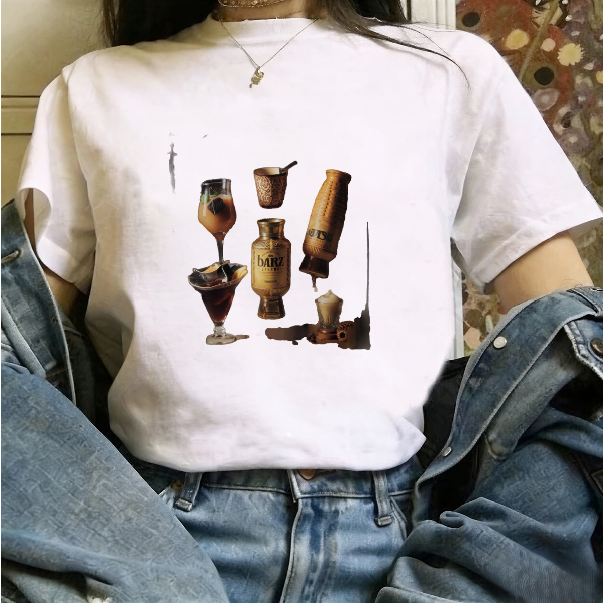 T Shirts Japanese Kanji Charac - Japanese Street Fashion Female avis et prix