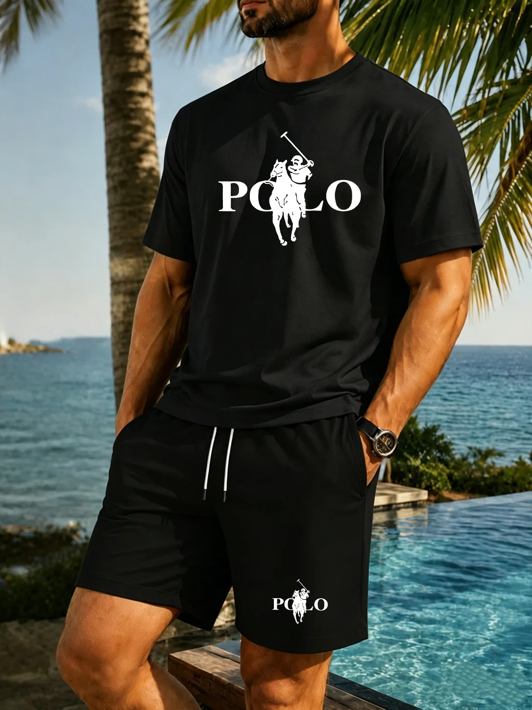 Men's Summer Print Outfit Shor - Street Fashion Mood avis et prix