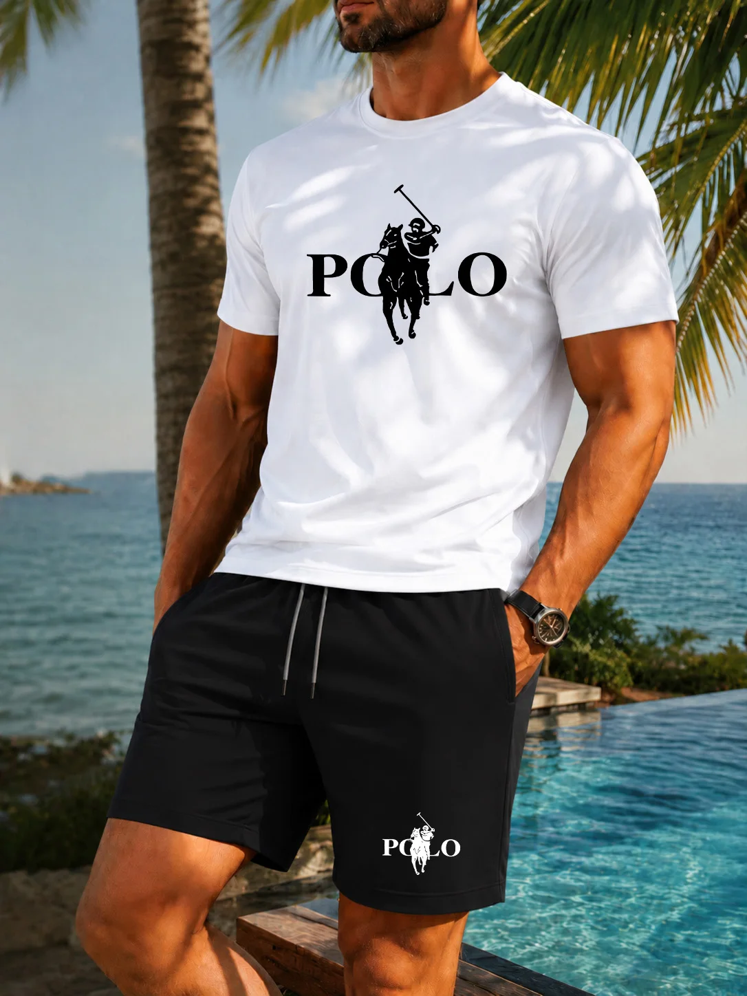 Men's Summer Print Outfit Shor - Street Fashion Mood avis et prix