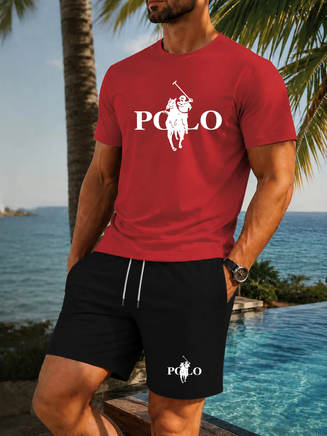 Men's Summer Print Outfit Shor - Street Fashion Mood avis et prix