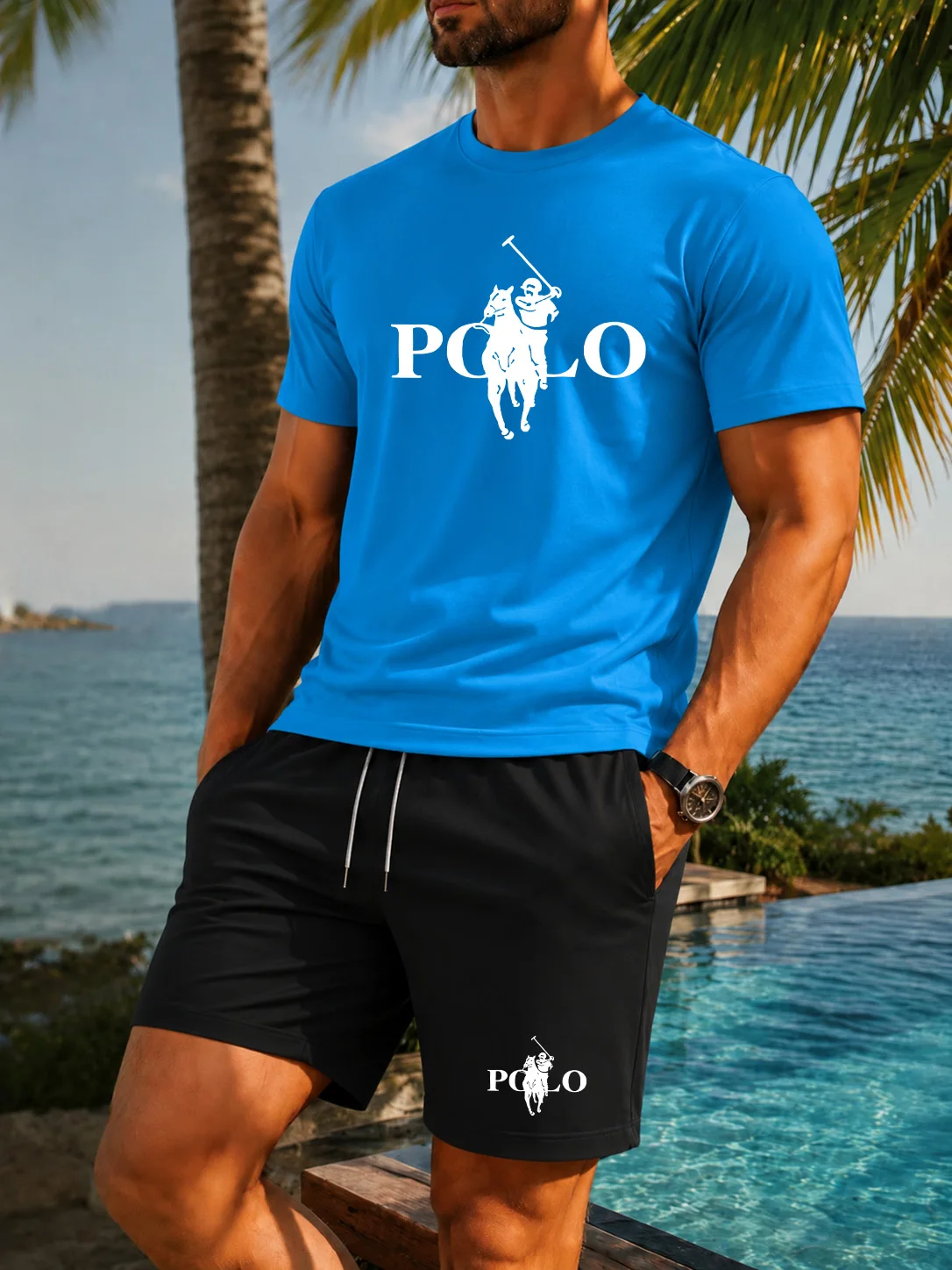 Men's Summer Print Outfit Shor - Street Fashion Mood avis et prix