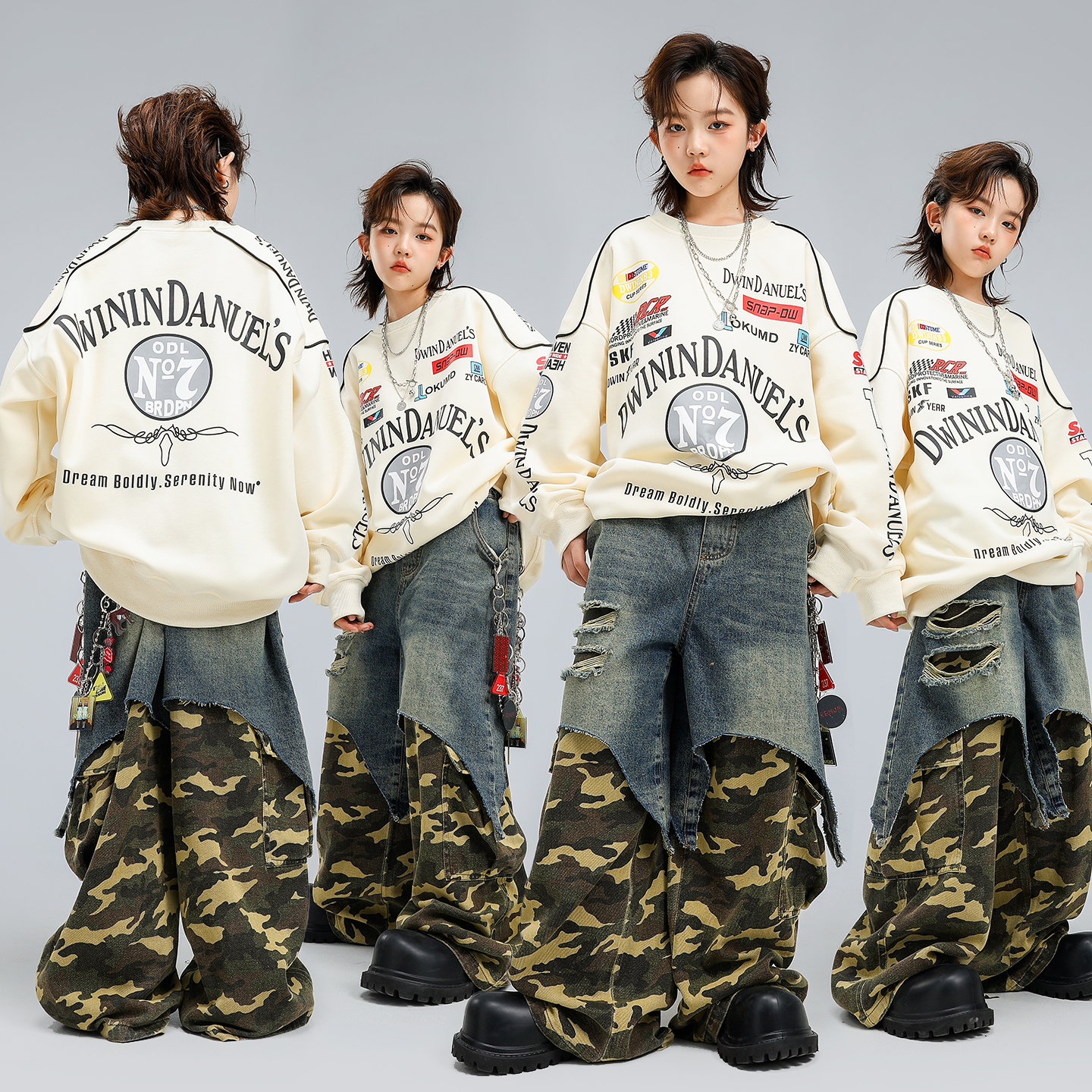Hip Hop Boys Loose Shirt Camo  - Camo Pattern Set avis et prix