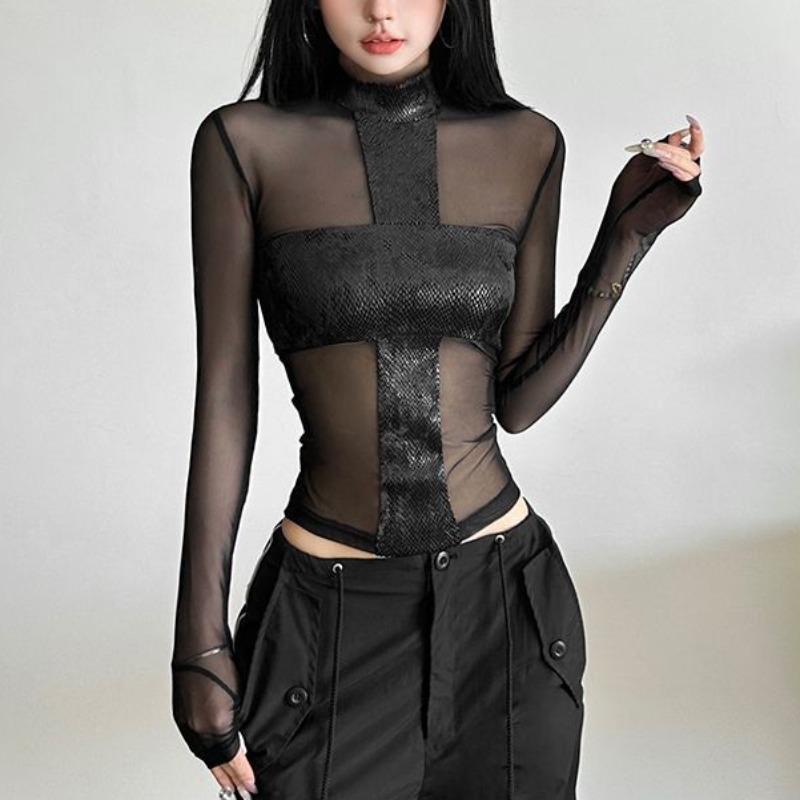 American Style Mesh Long Sleev - Street Fashion Mood avis et prix