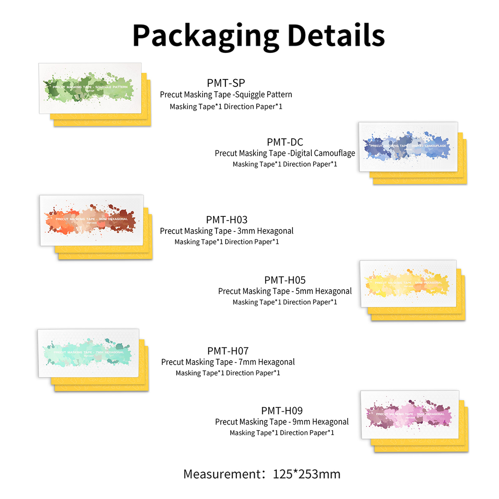 DSPIAE Precut Masking Tape PMT - Camo Pattern Set avis et prix