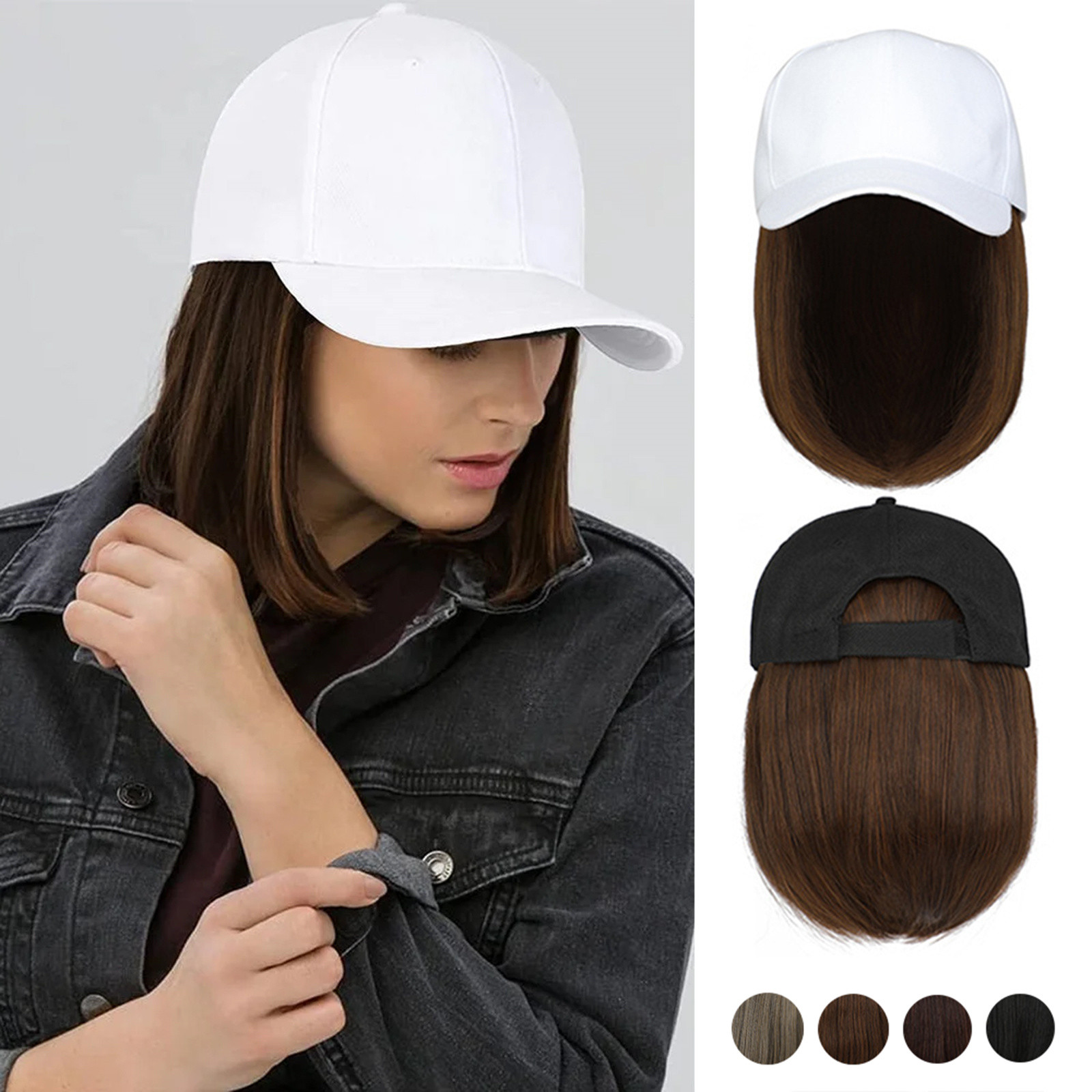 Short Straight synthetic Wigs  - Street Fashion Hats avis et prix