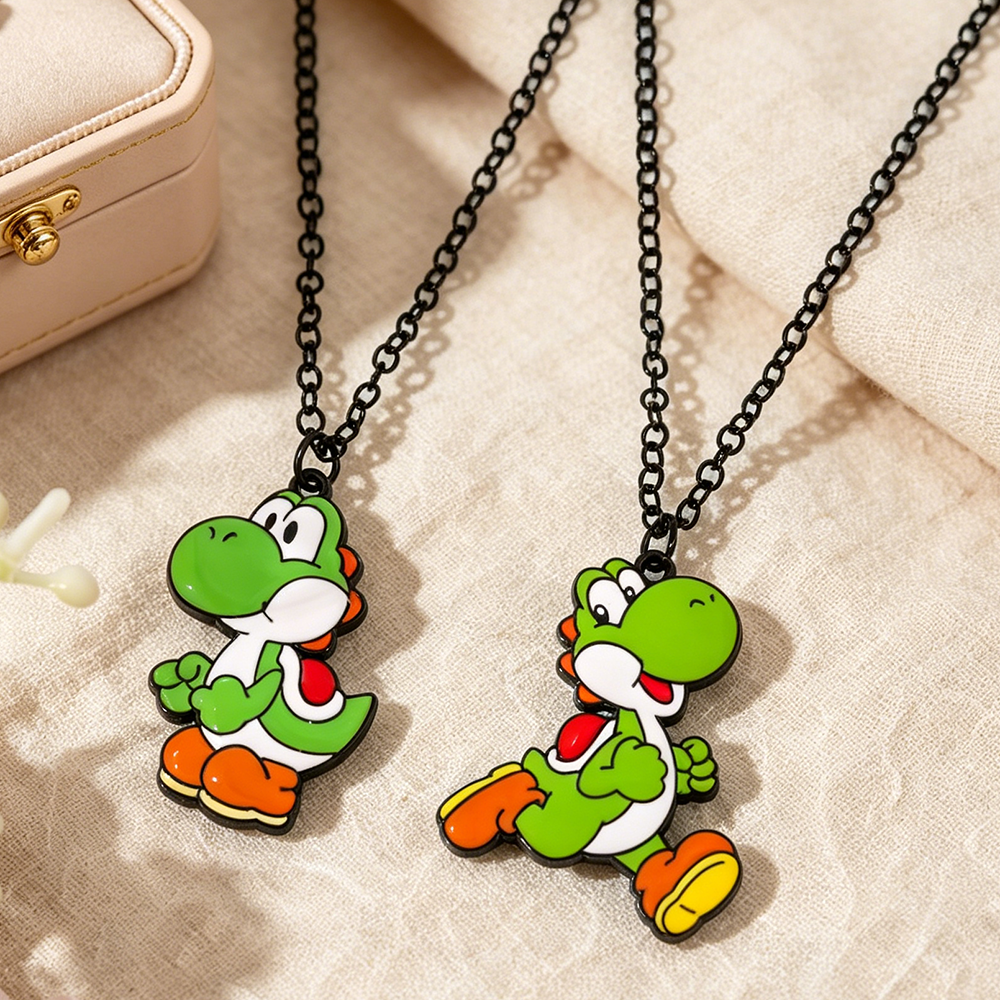 Yoshi Dinosaur Enamel Necklace - Street Fashion Necklace avis et prix
