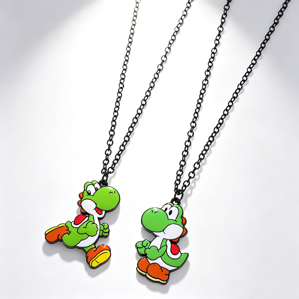 Yoshi Dinosaur Enamel Necklace - Street Fashion Necklace avis et prix