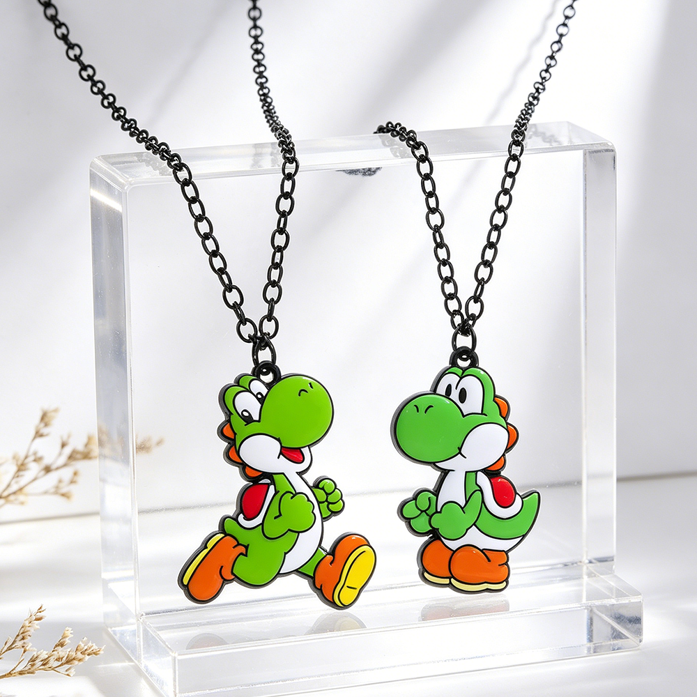 Yoshi Dinosaur Enamel Necklace - Street Fashion Necklace avis et prix