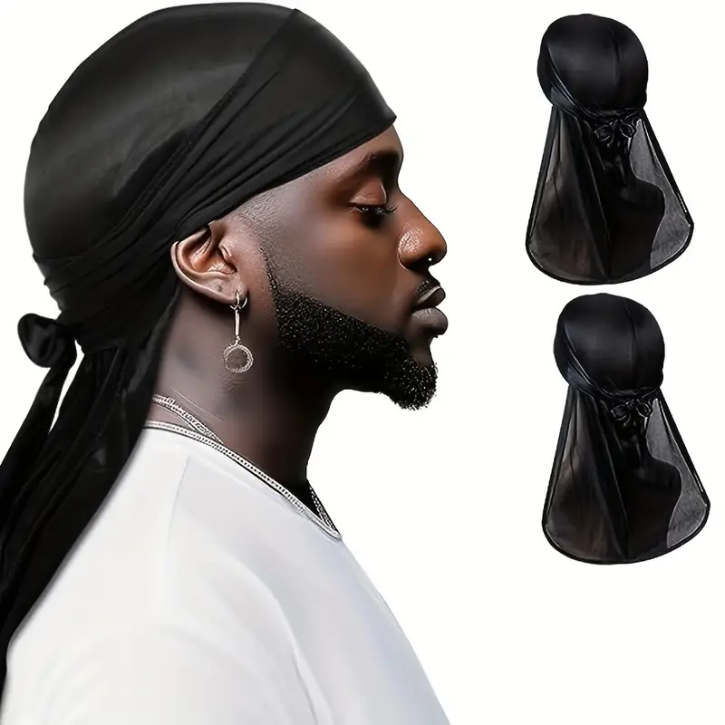 Unisex Silky Long Tail Durag P - Street Fashion Hats avis et prix
