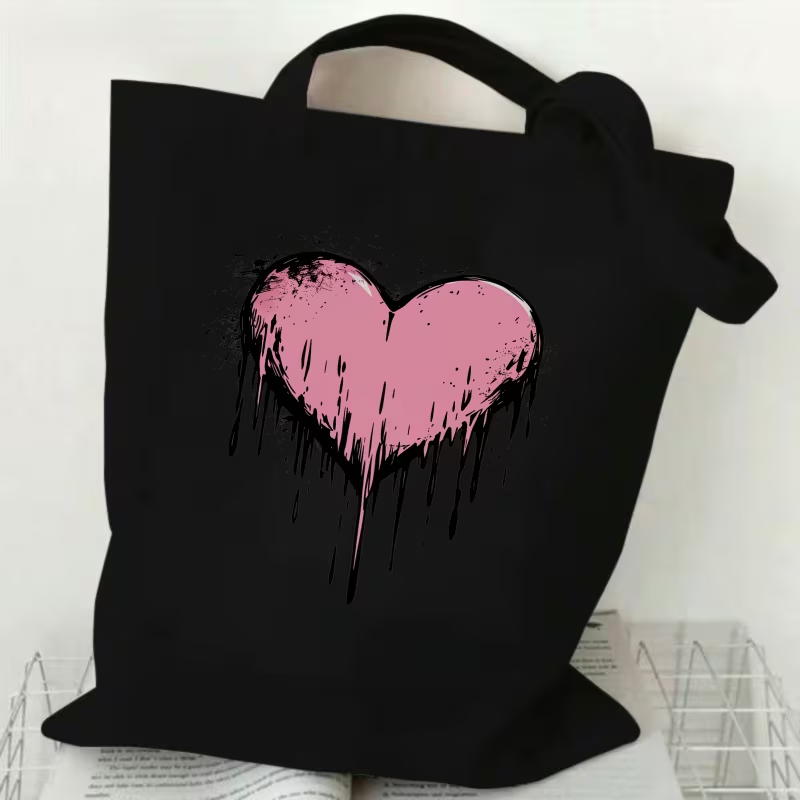 Leopard Print Heart Love Lette - Tote Bag Canvas Print avis et prix