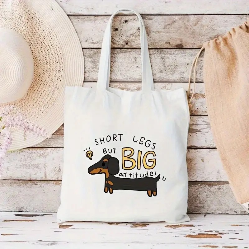 Cute Dachshund Funny Handbags  - Tote Bag Canvas Print avis et prix