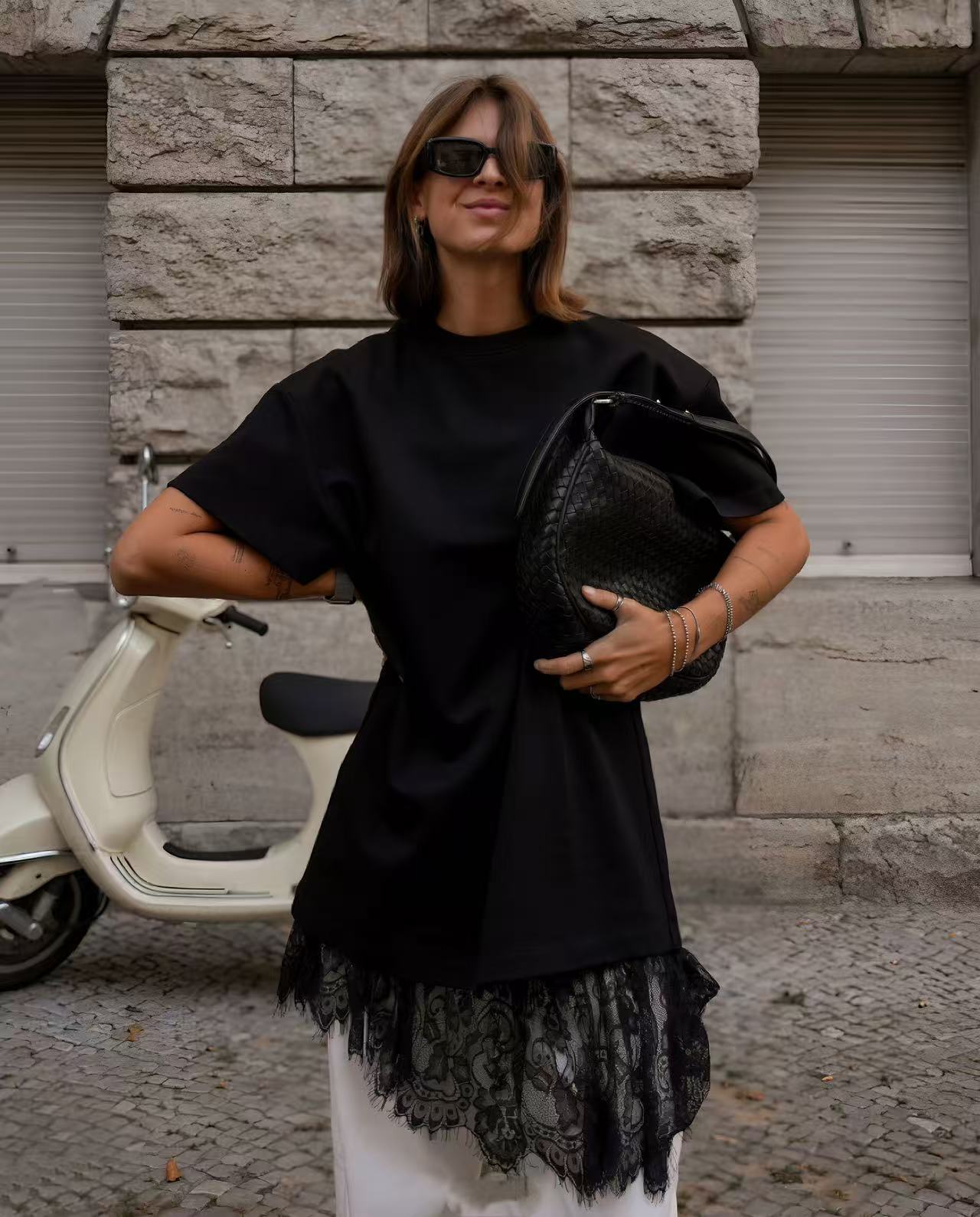 Women's Oversized Half Sleeve  - Longline Tee Oversized avis et prix