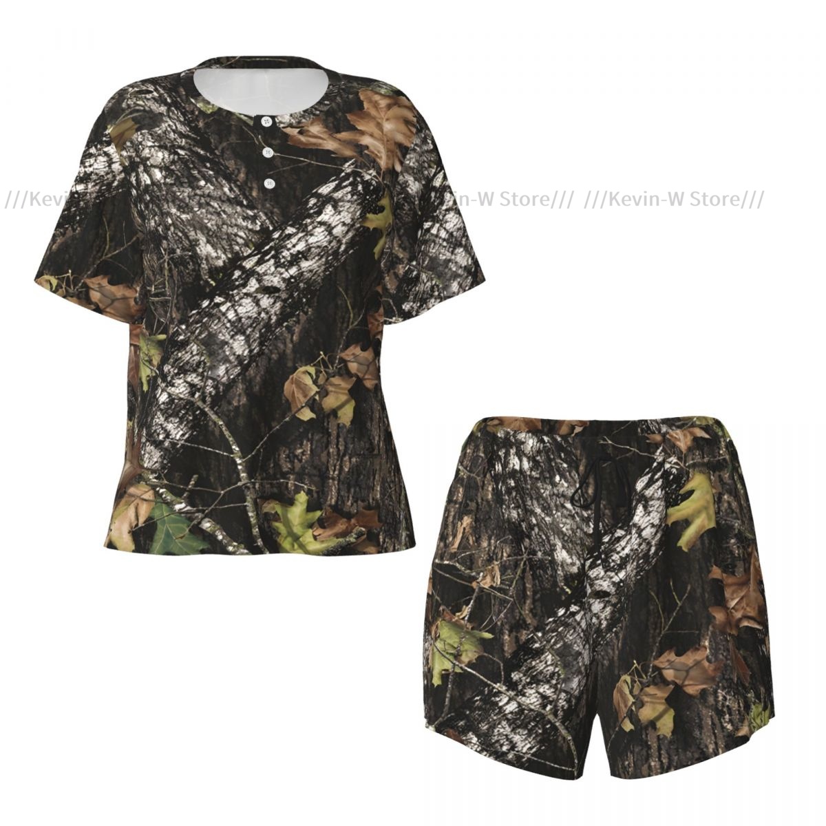 Two piece women's pajama round - Camo Pattern Set avis et prix