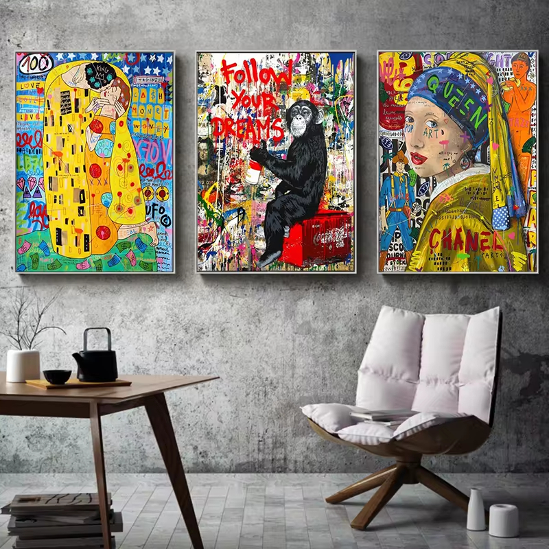 Abstract Graffiti Street Art F - Street Fashion Poster avis et prix