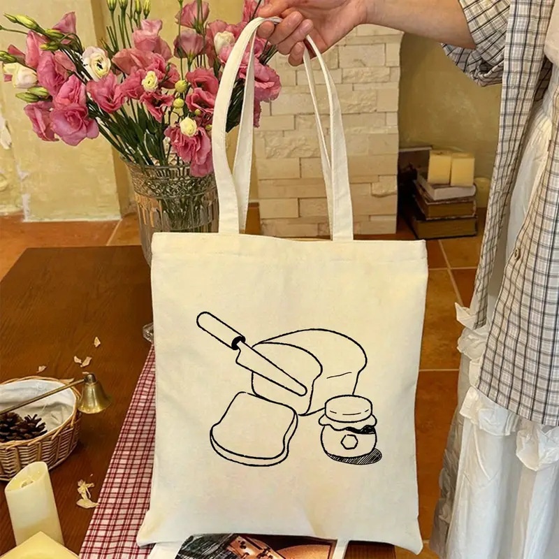 Bread Jam Line Art Canvas Tote - Tote Bag Canvas Print avis et prix