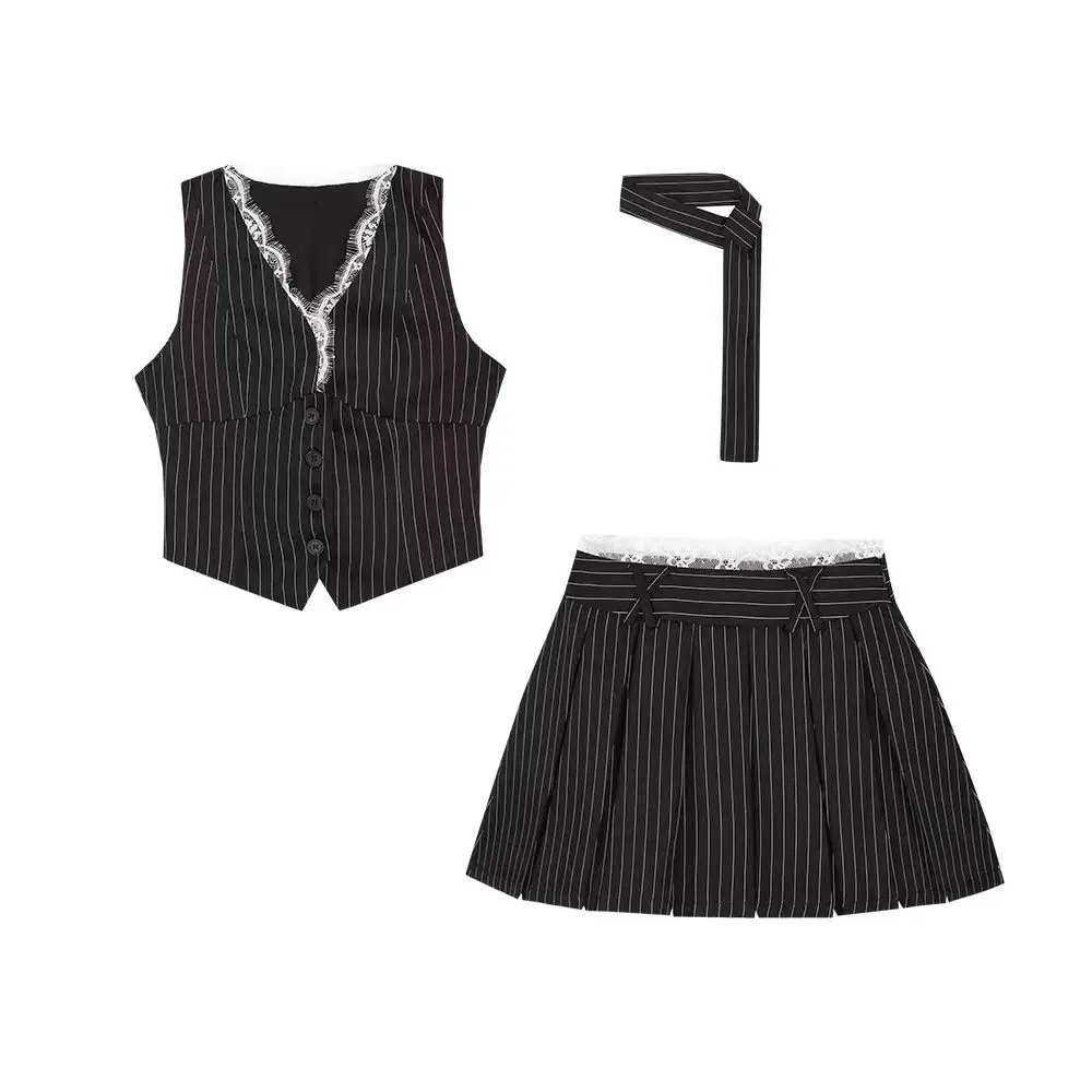 Sexy Lace Retro 2 Pieece Set W - Street Fashion Necklace avis et prix
