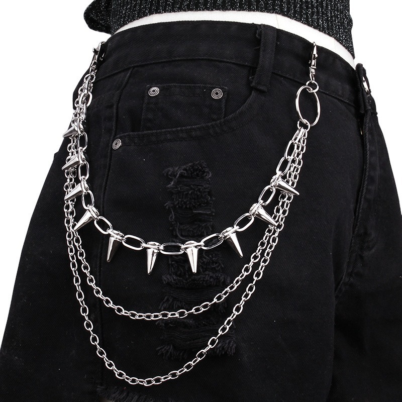 Hip Hop Punk Rock Metal Pants  - Street Fashion Necklace avis et prix