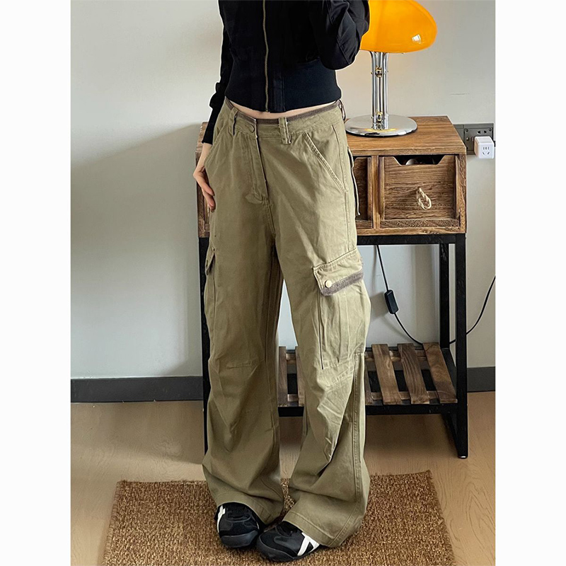 New Baggy Khaki Cargo Pants Wo - Japanese Street Fashion Female avis et prix