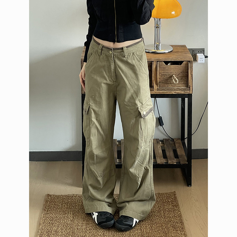 New Baggy Khaki Cargo Pants Wo - Japanese Street Fashion Female avis et prix