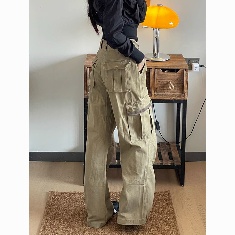 New Baggy Khaki Cargo Pants Wo - Japanese Street Fashion Female avis et prix