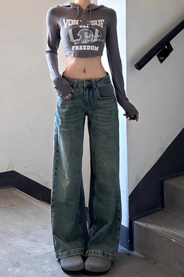 Brown Jeans Harajuku Y2K Kawai - Japanese Street Fashion Female avis et prix