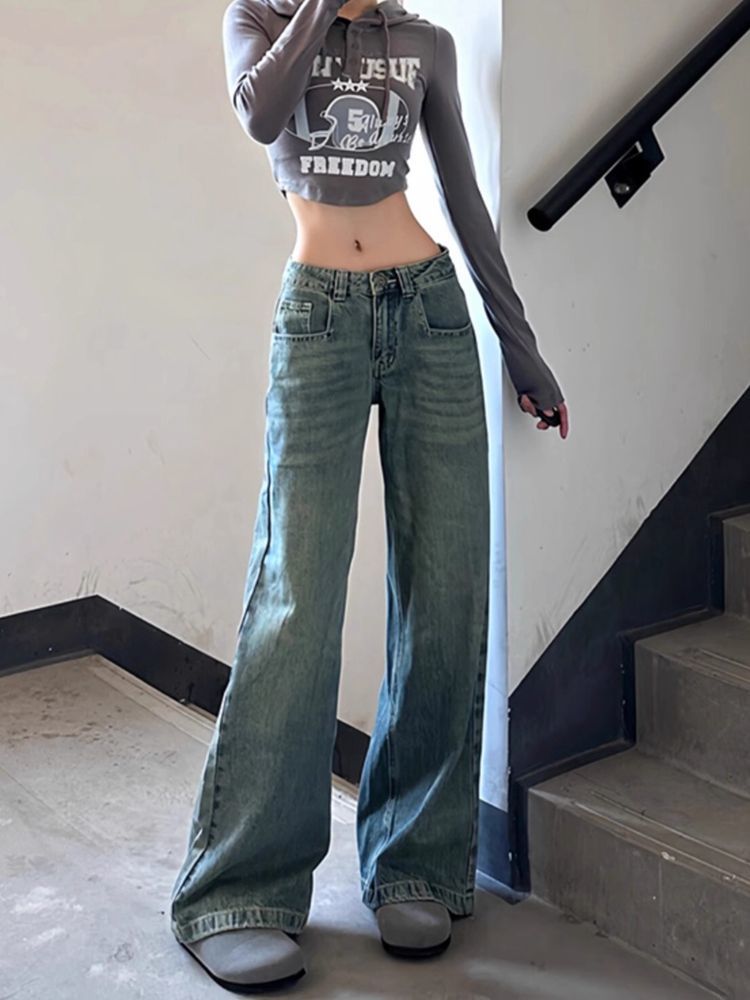 Brown Jeans Harajuku Y2K Kawai - Japanese Street Fashion Female avis et prix
