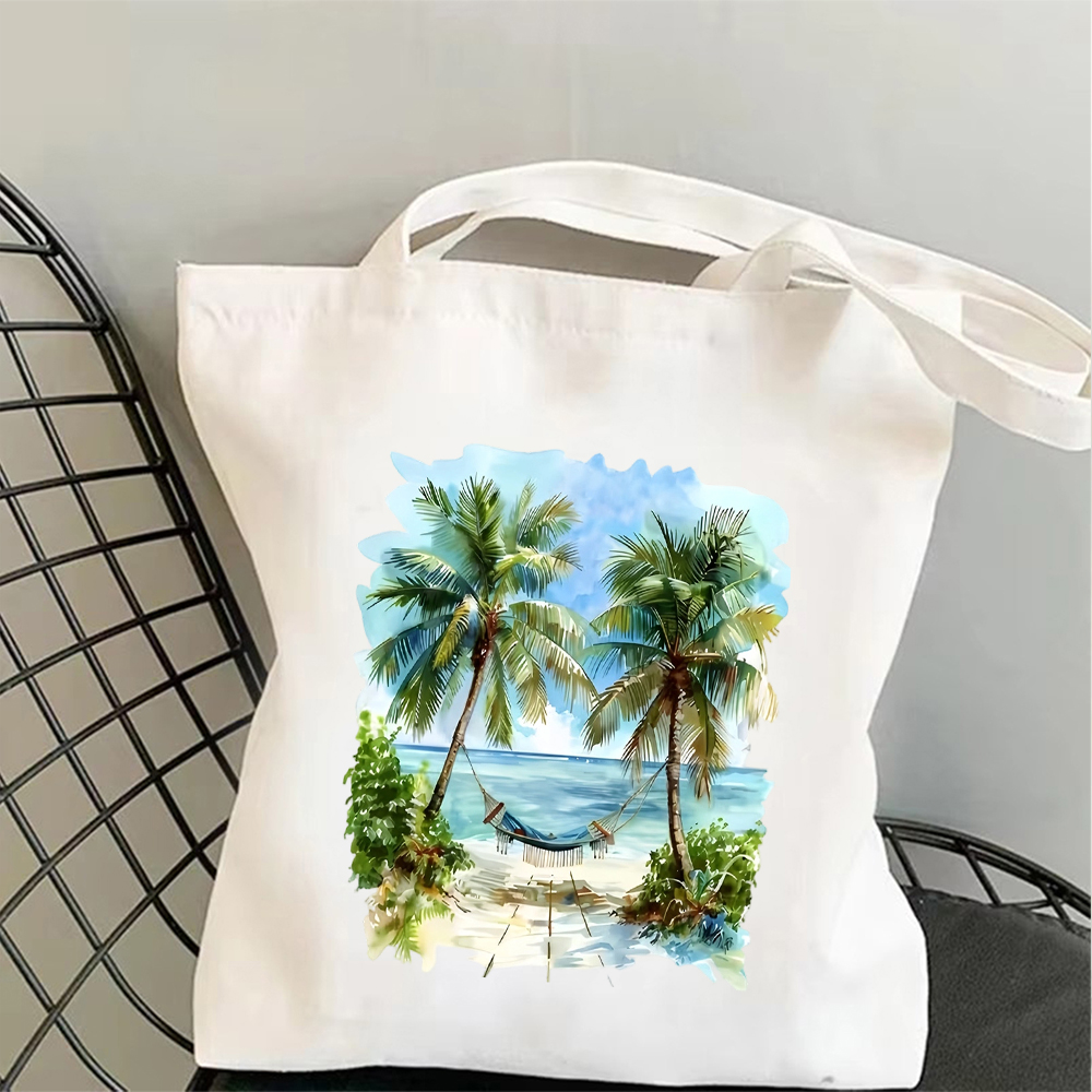 Tropical Beach Canvas Tote Bag - Tote Bag Canvas Print avis et prix