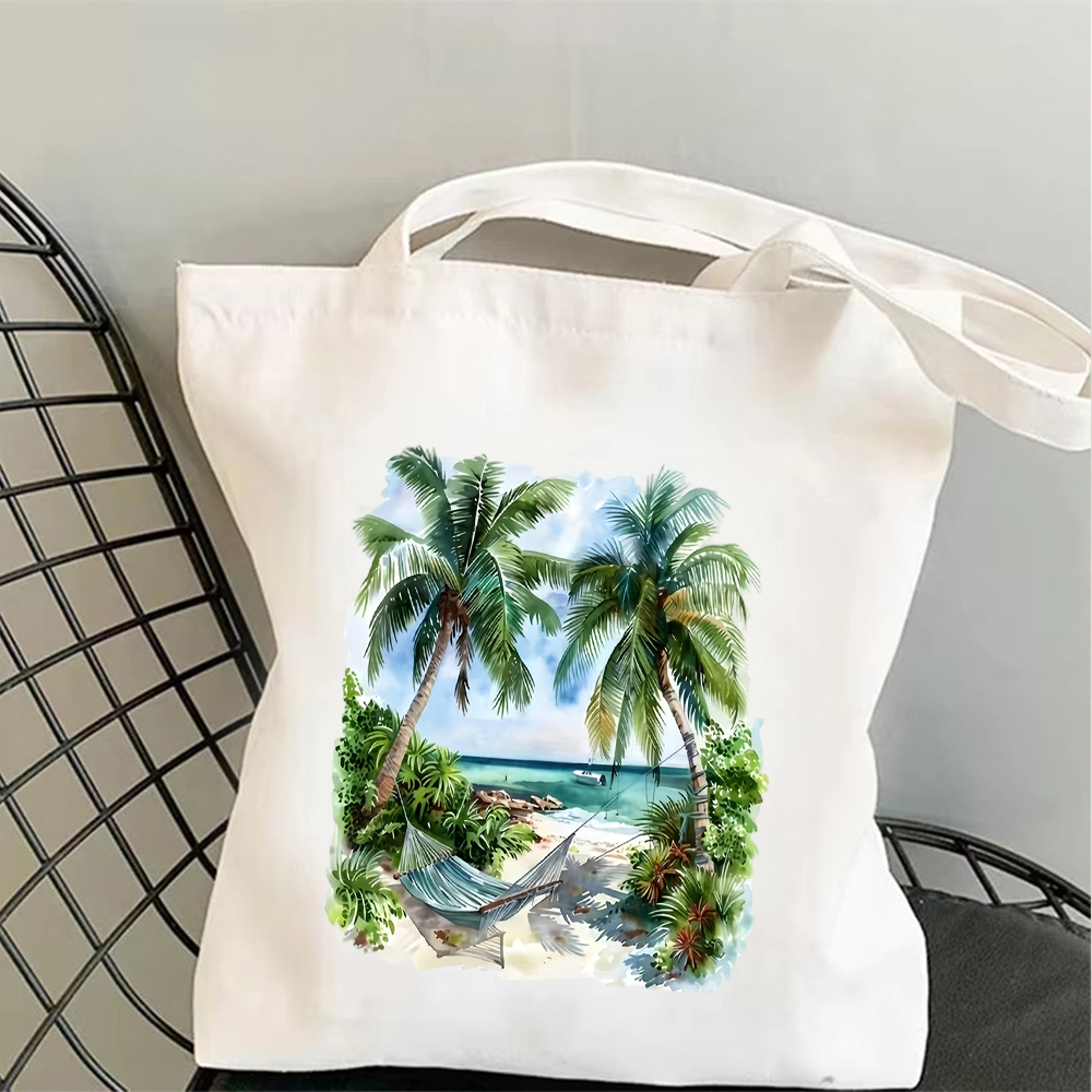 Tropical Beach Canvas Tote Bag - Tote Bag Canvas Print avis et prix