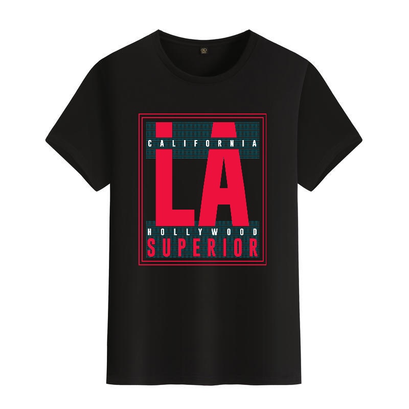 Men's Black Round-Neck Short-S - Street Fashion Los Angeles avis et prix